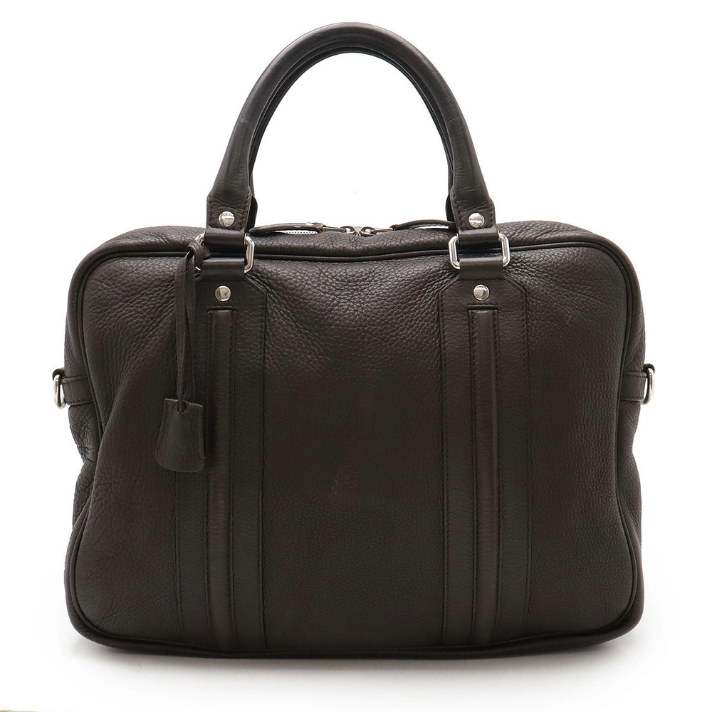 Gucci Business Bag Briefcase Leather Dark Brown